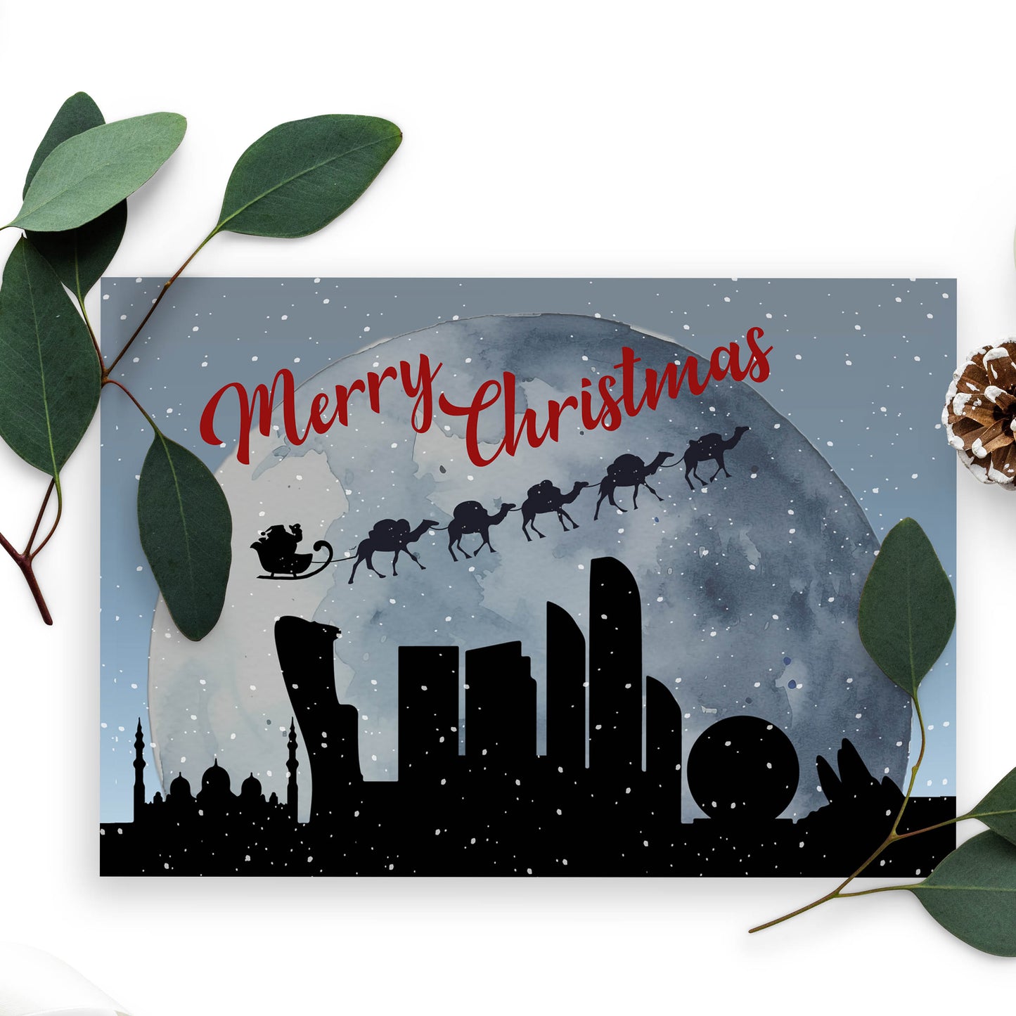 Abu Dhabi Skyline Christmas Card