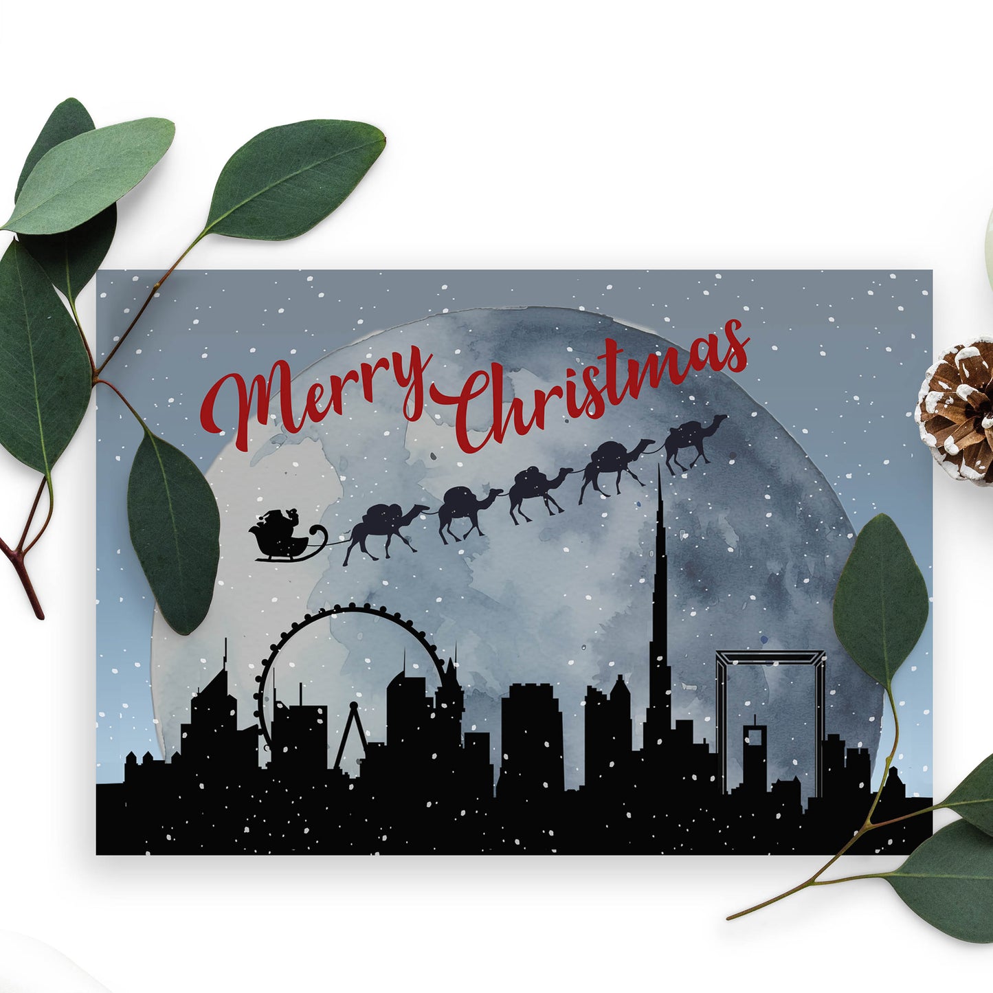 Dubai Skyline Christmas Card