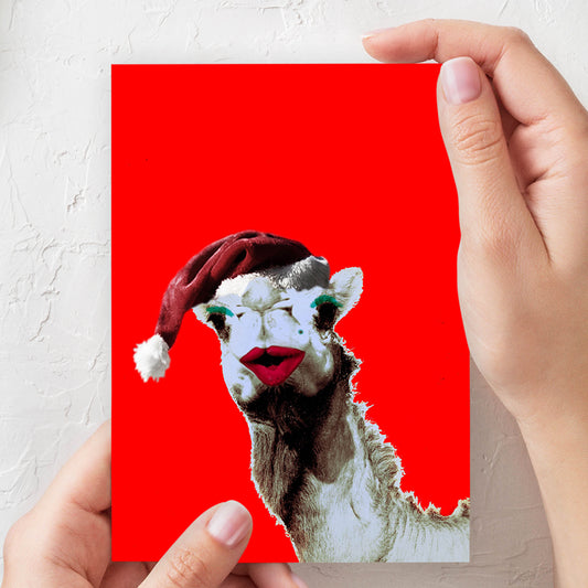 Red Camilla Monroe Christmas Card