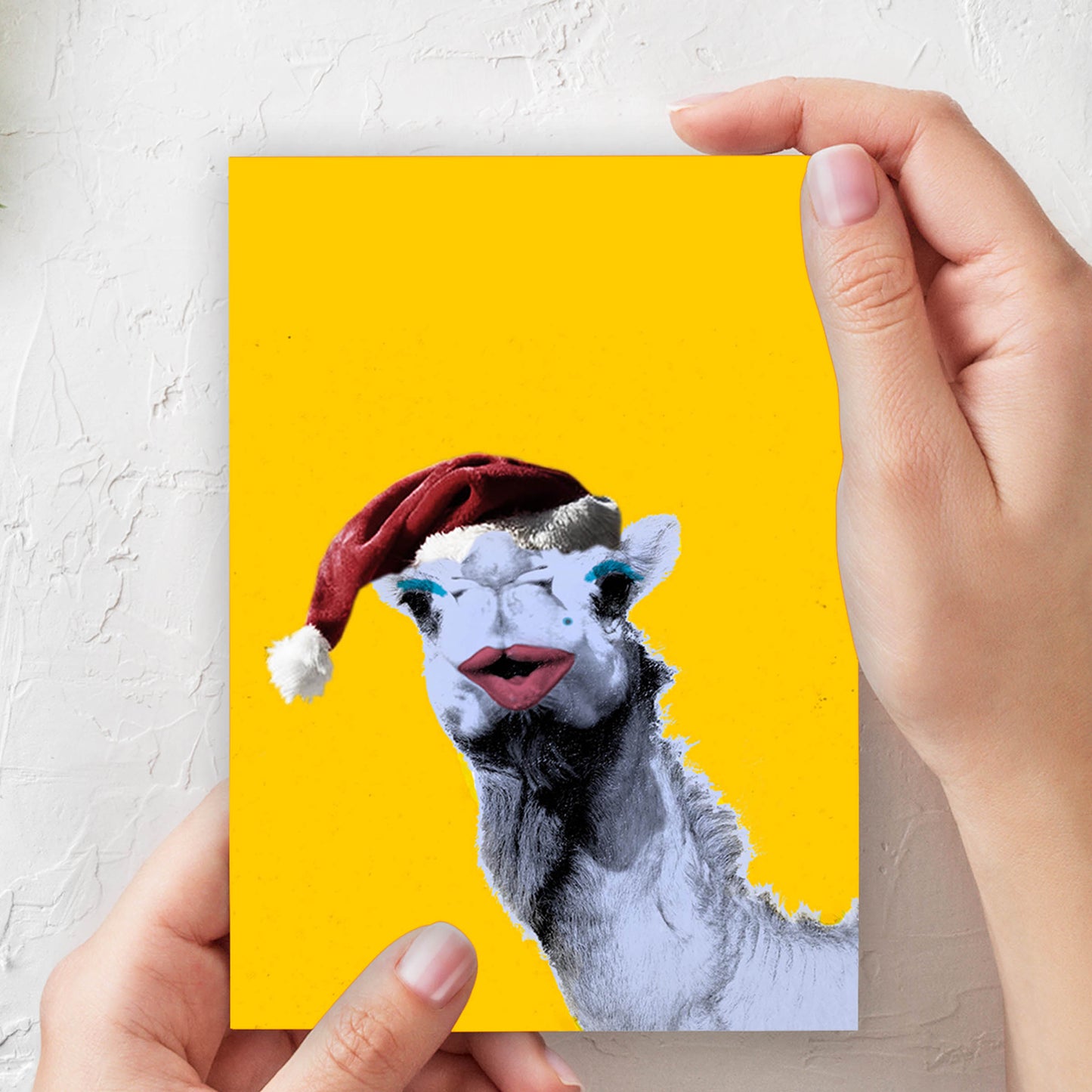 Yellow Camilla Monroe Christmas Card